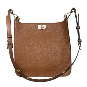NEW Michael Kors Sullivan Shoulder Bag Studded Tan Leather Large Crossbody